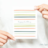 Happy Birthday Card – Friendship Card – Folded 4.25 x 5.5 Greeting Card – Social Stationery