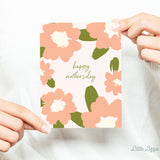 Mother's Day Card – Floral Card – Folded 4.25 x 5.5 Greeting Card – Social Stationery