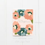 Beautiful Mom Card - Mother's Day Card – Floral Card – Birthday Card – Folded 4.25 x 5.5 Greeting Card – Social Stationery