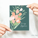 Stepmom Floral Card – Mother's Day Card – Birthday Card– Folded 4.25 x 5.5 Greeting Card – Social Stationery
