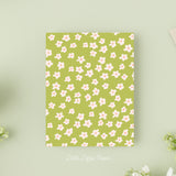 Green Floral Card - Thank You Card – Birthday Card – Folded 4.25 x 5.5 Greeting Card – Social Stationery