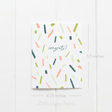 Congratulations Card - Graduation Card – Folded 4.25 x 5.5 Greeting Card – Social Stationery