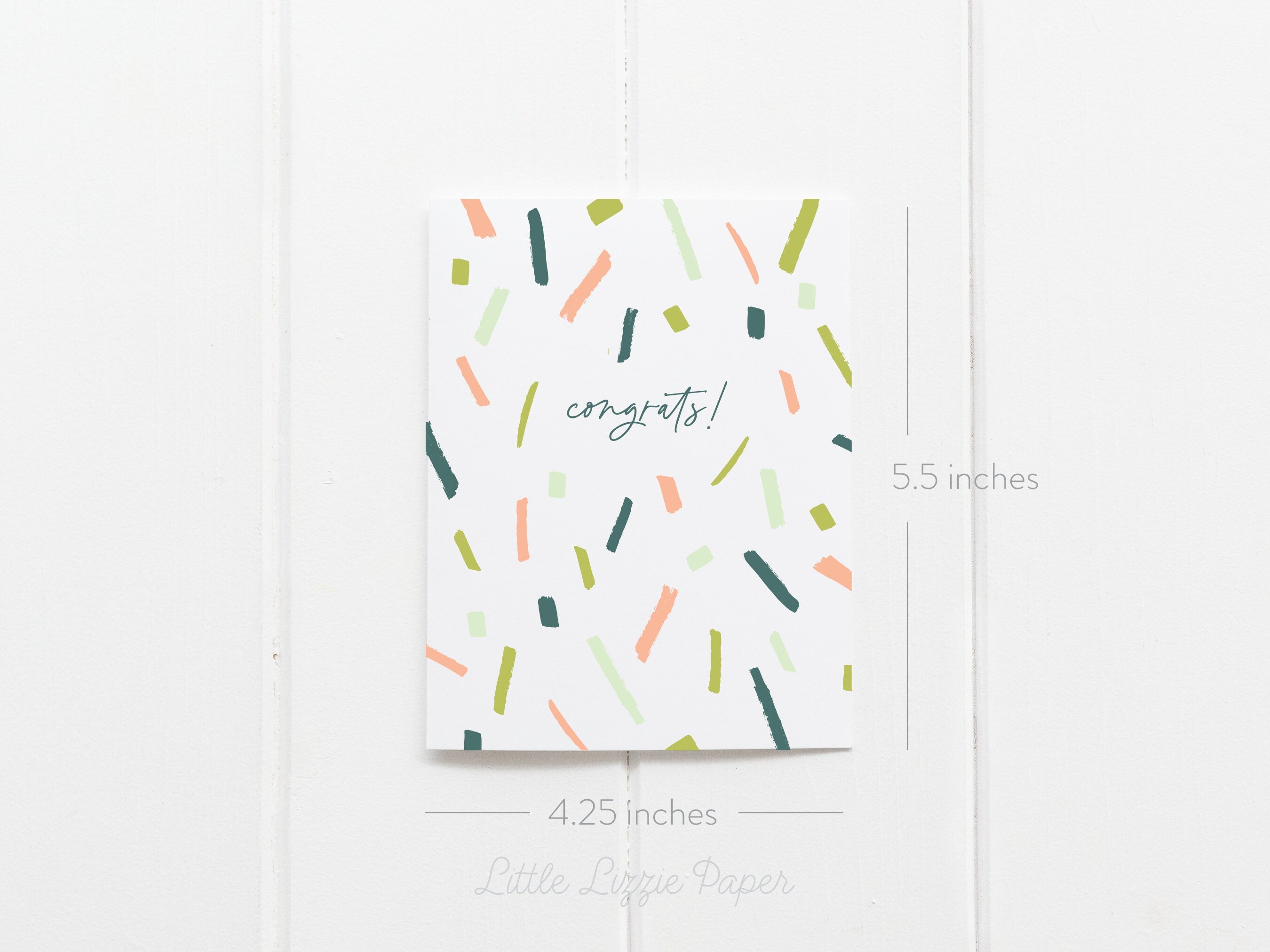 Congratulations Card - Graduation Card – Folded 4.25 x 5.5 Greeting Card – Social Stationery