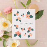 Many Thanks Card – Thank You Card – Folded 4.25 x 5.5 Greeting Card – Social Stationery