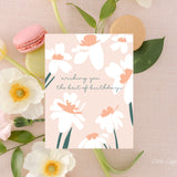 Wishing You the Best of Birthdays Card – Birthday Card – Friendship Card – Folded 4.25 x 5.5 Greeting Card – Social Stationery