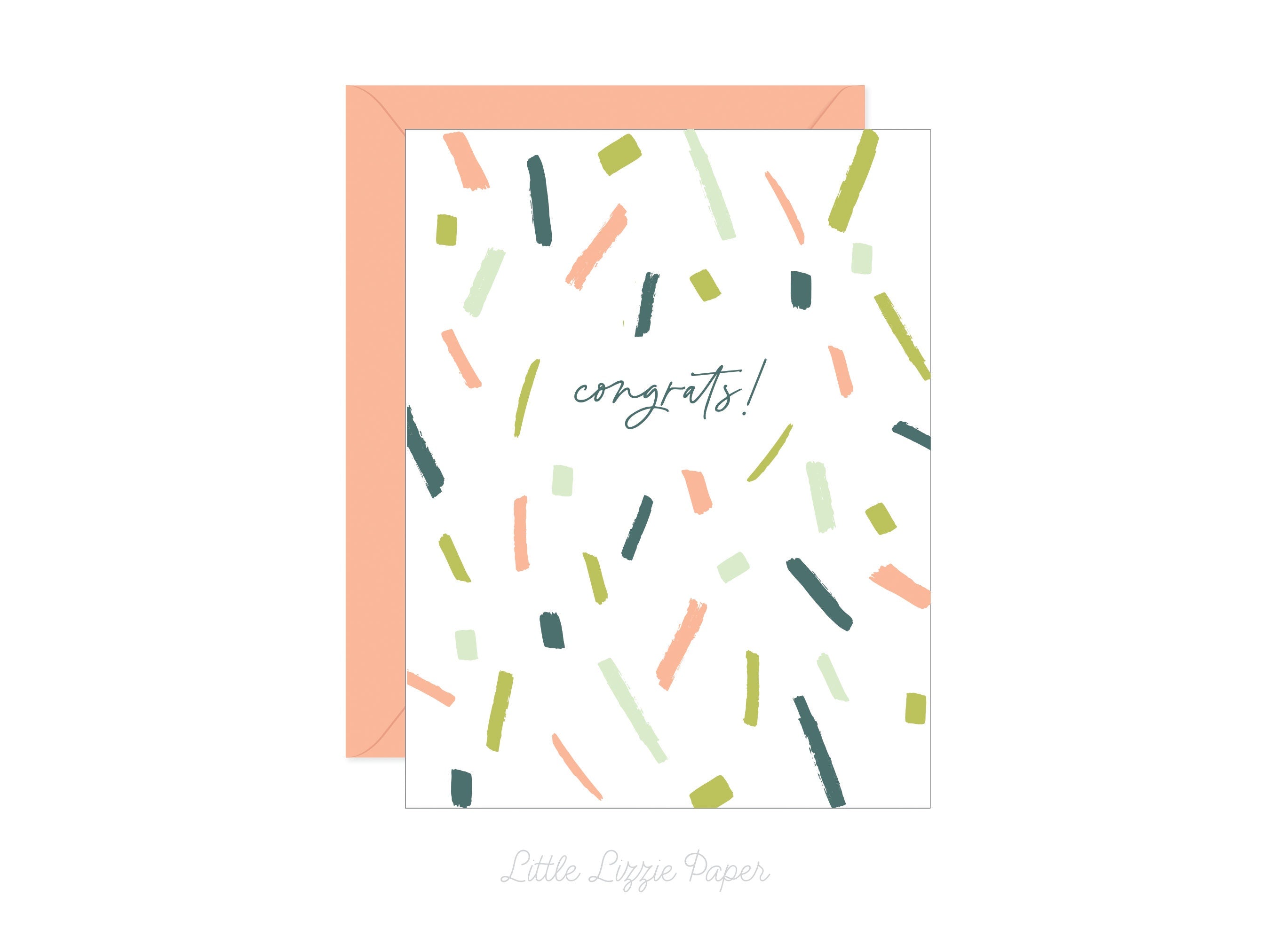 Congratulations Card - Graduation Card – Folded 4.25 x 5.5 Greeting Card – Social Stationery