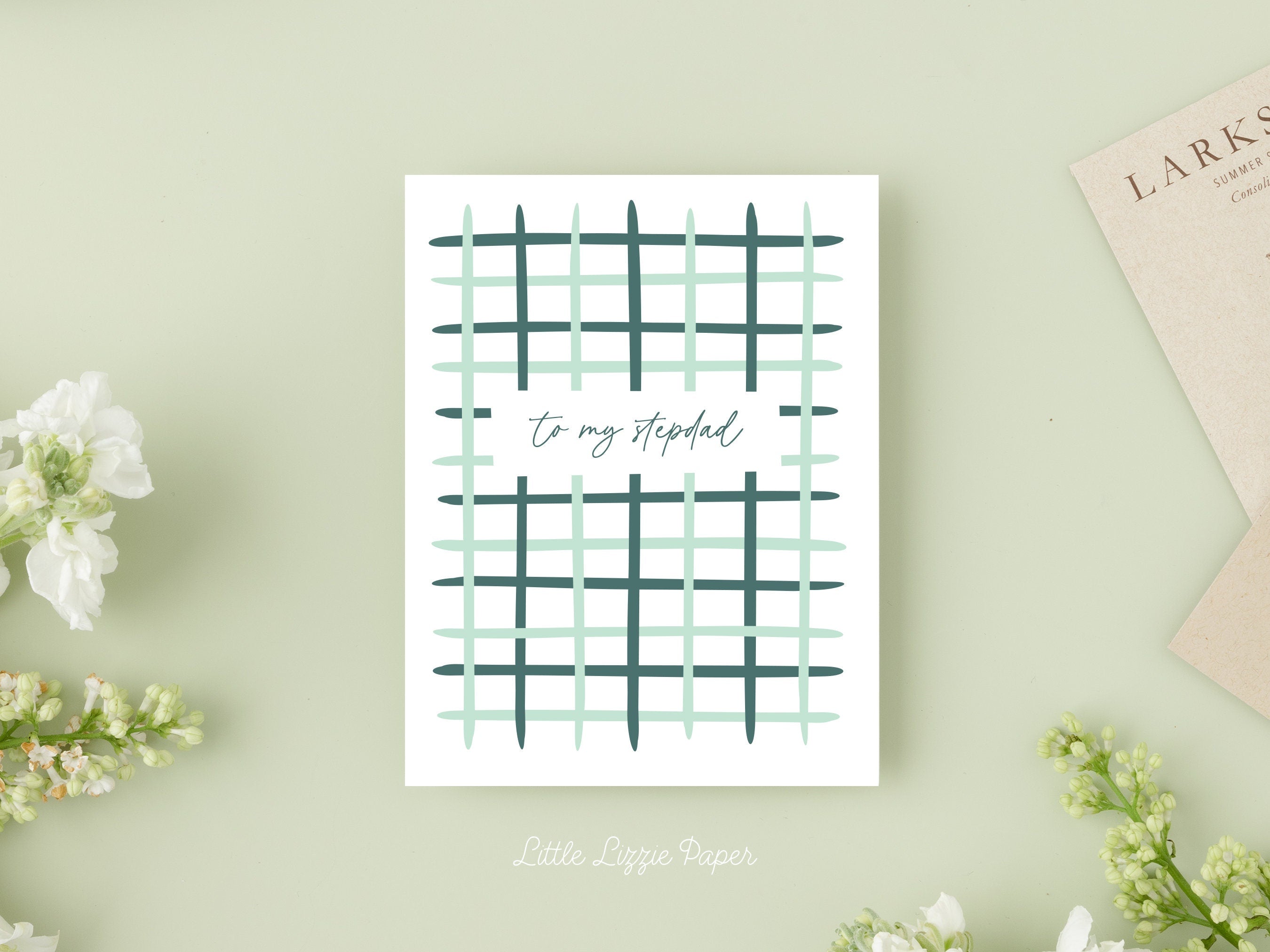 Stepdad Card – Father's Day Card – Birthday Card – Folded 4.25 x 5.5 Greeting Card – Social Stationery