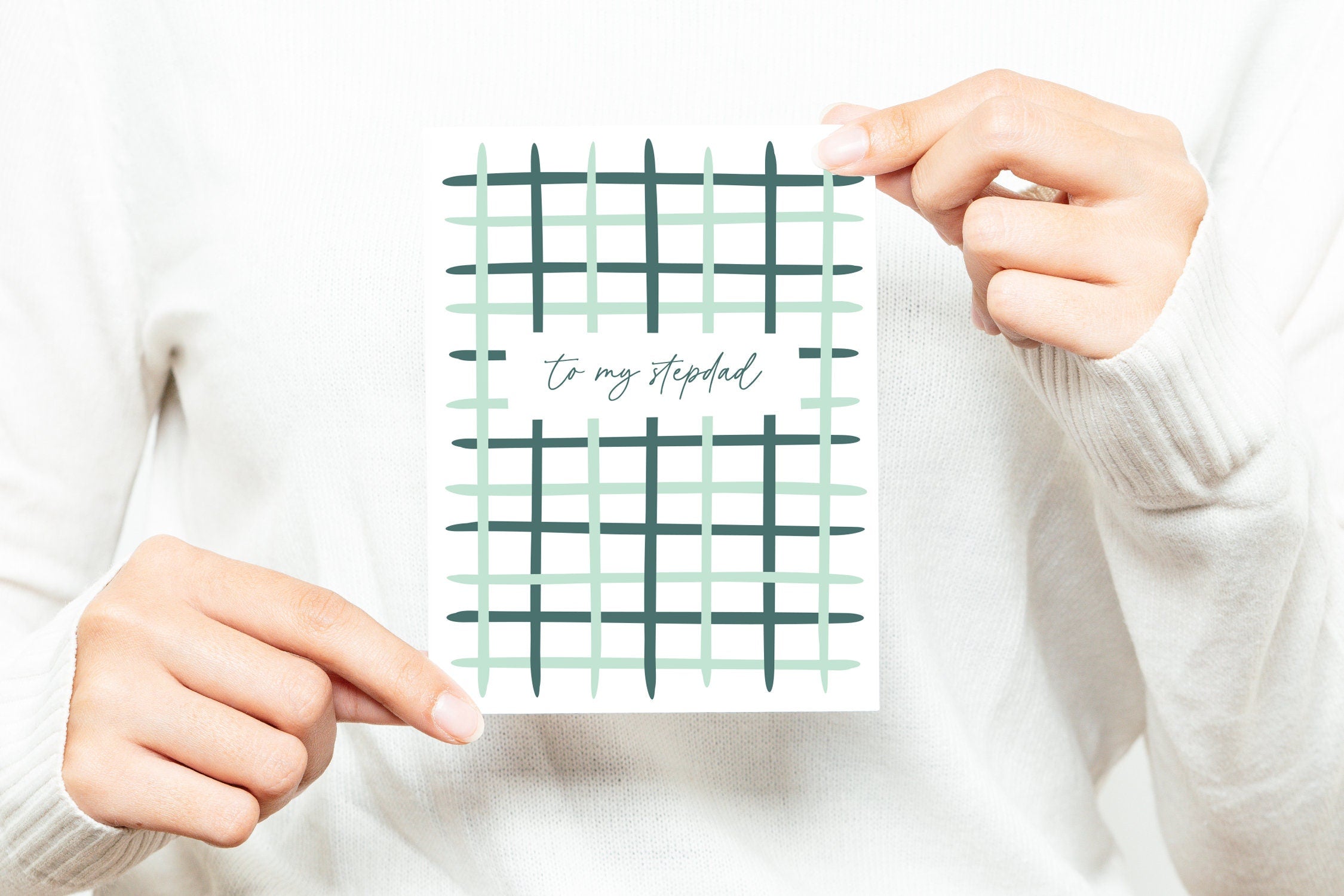 Stepdad Card – Father's Day Card – Birthday Card – Folded 4.25 x 5.5 Greeting Card – Social Stationery