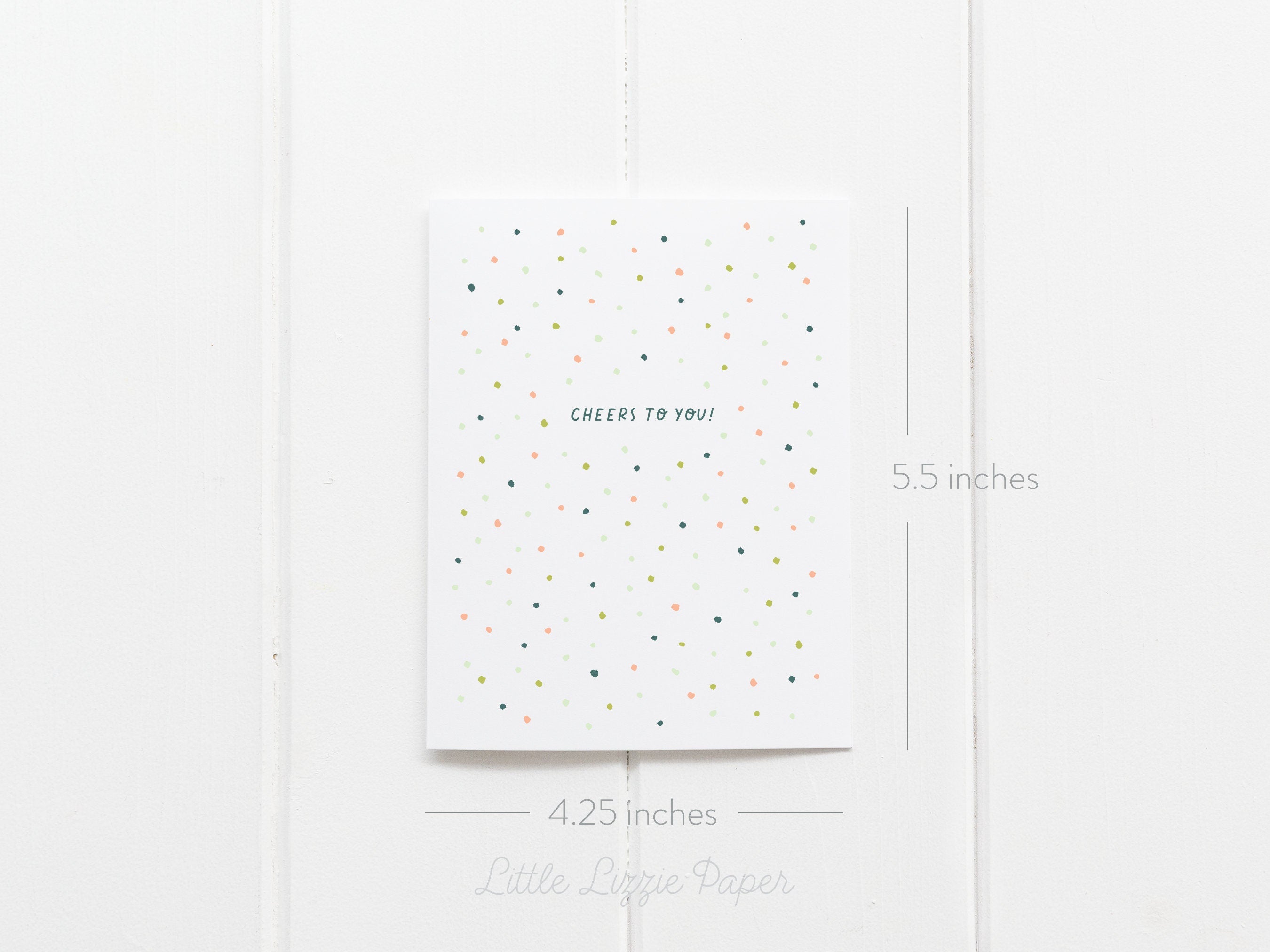 Cheers to You Card - Graduation Card – Wedding Card – Folded 4.25 x 5.5 Greeting Card – Social Stationery