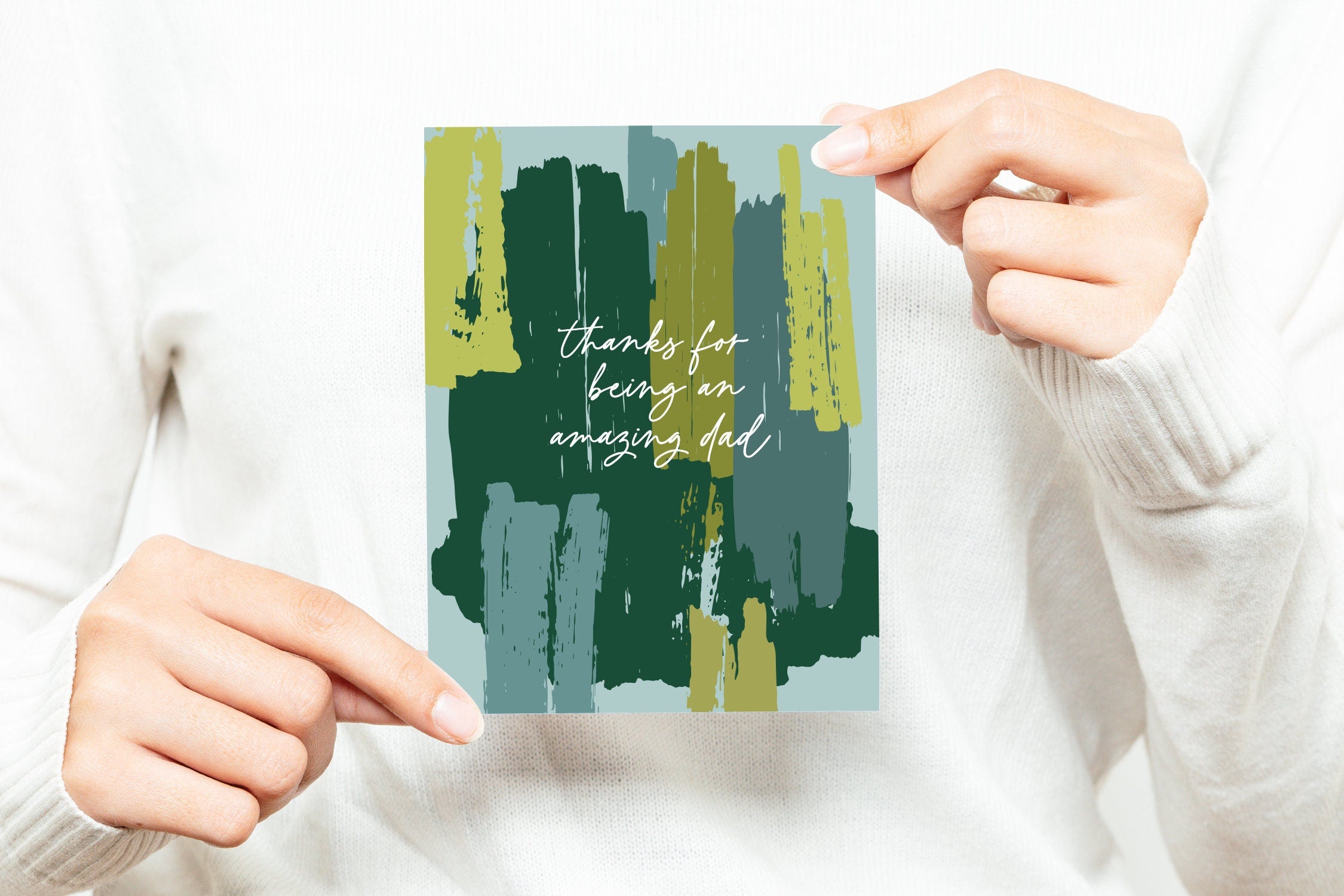 Amazing Dad Card – Father's Day Card – Birthday Card – Folded 4.25 x 5.5 Greeting Card – Social Stationery