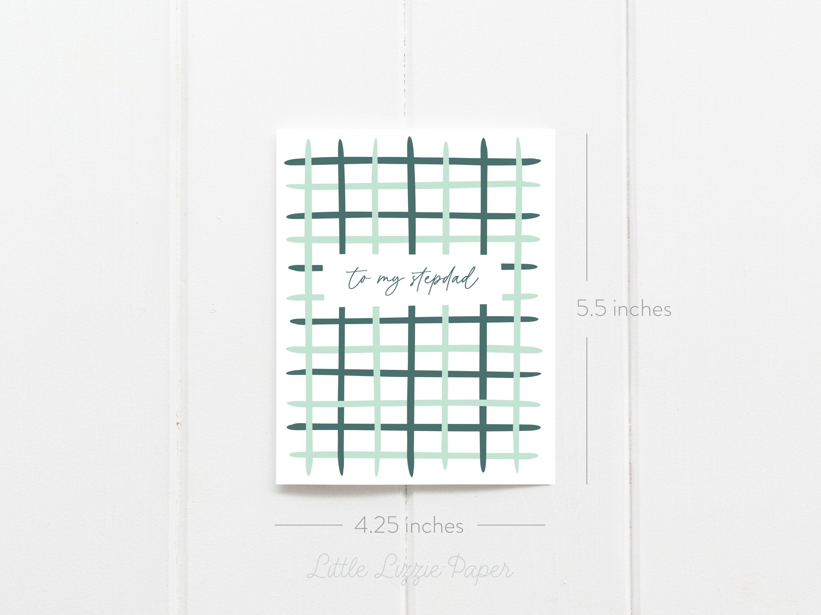 Stepdad Card – Father's Day Card – Birthday Card – Folded 4.25 x 5.5 Greeting Card – Social Stationery