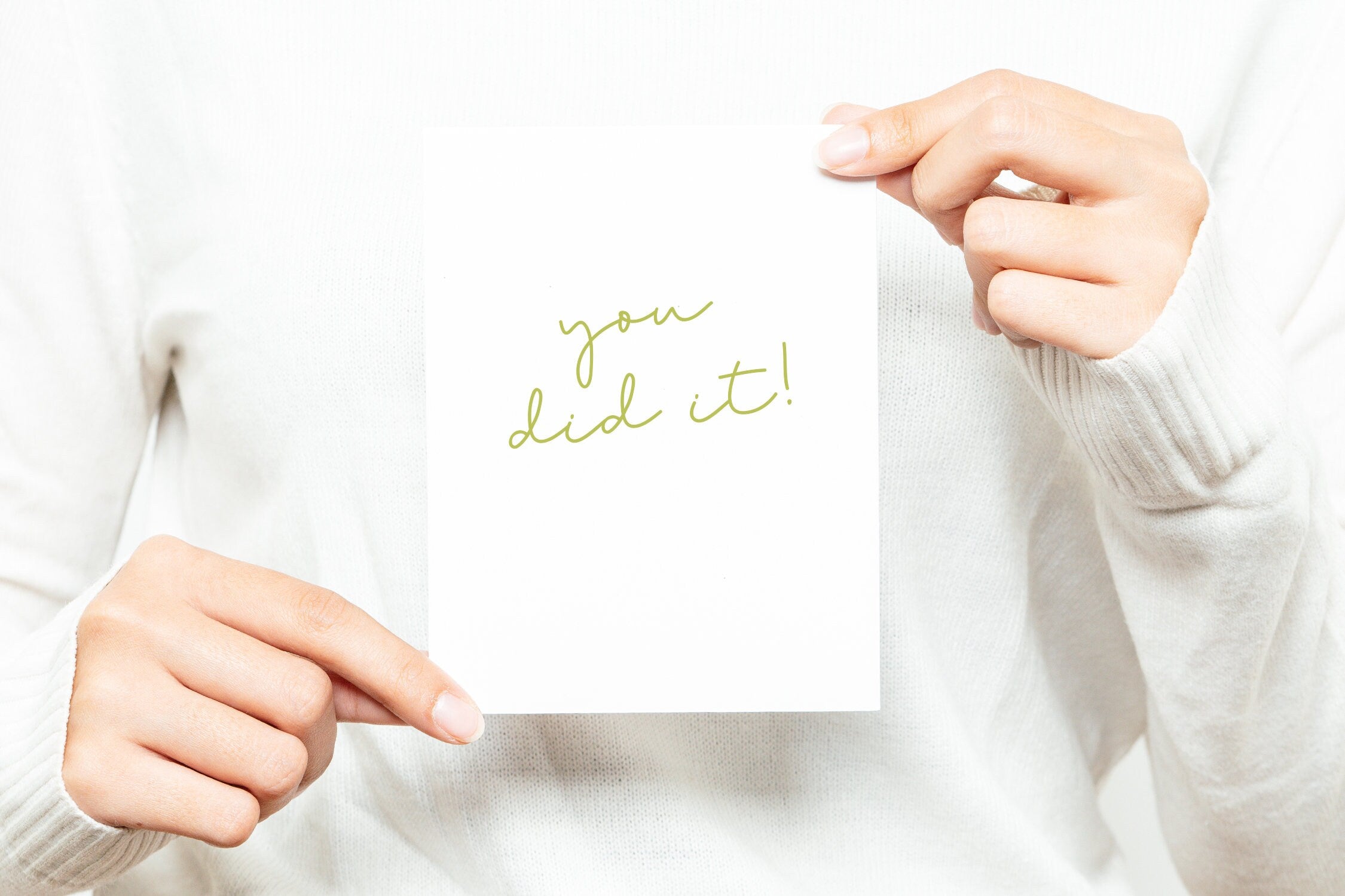 You Did It Card - Graduation Card – Wedding Card – Folded 4.25 x 5.5 Greeting Card – Social Stationery