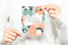 Wishing You a Lifetime of Happiness Card – Wedding Card – Congratulations Card – Folded 4.25 x 5.5 Greeting Card – Social Stationery