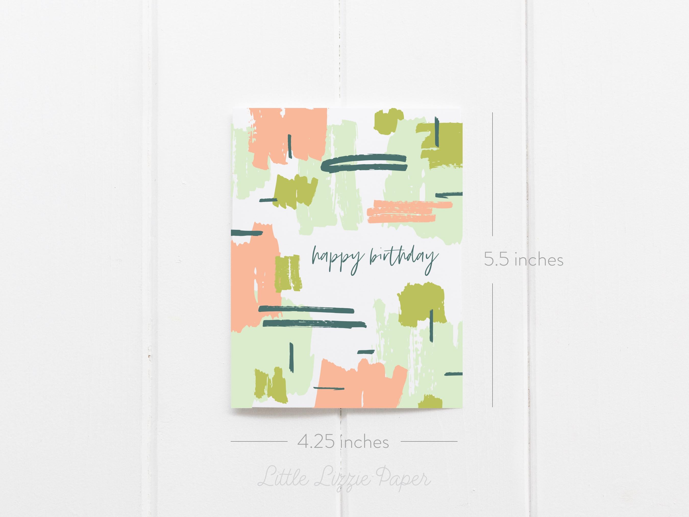 Birthday Card Bundle – Set of 6 Folded 4.25 x 5.5 Greeting Cards – Social Stationery