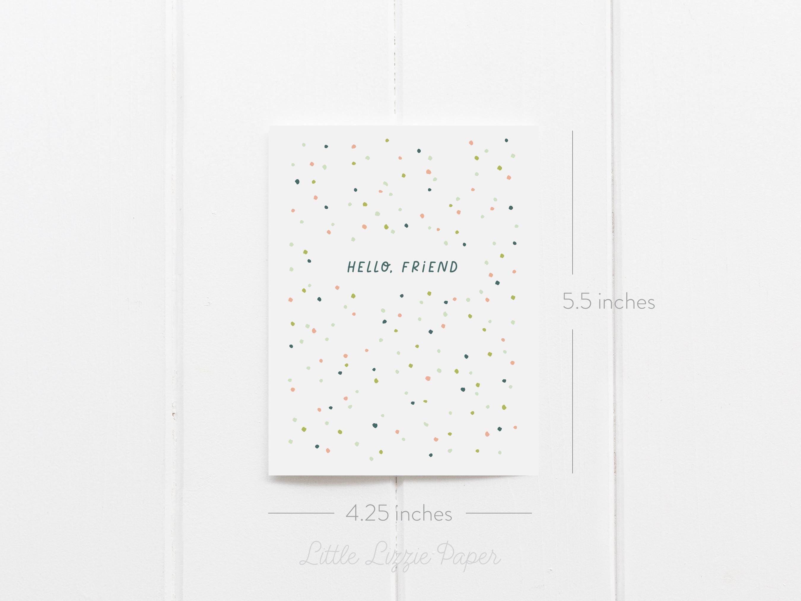 Friendship Card Bundle – Set of 6 Folded 4.25 x 5.5 Greeting Cards – Social Stationery