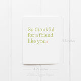 Friendship Card Bundle – Set of 6 Folded 4.25 x 5.5 Greeting Cards – Social Stationery