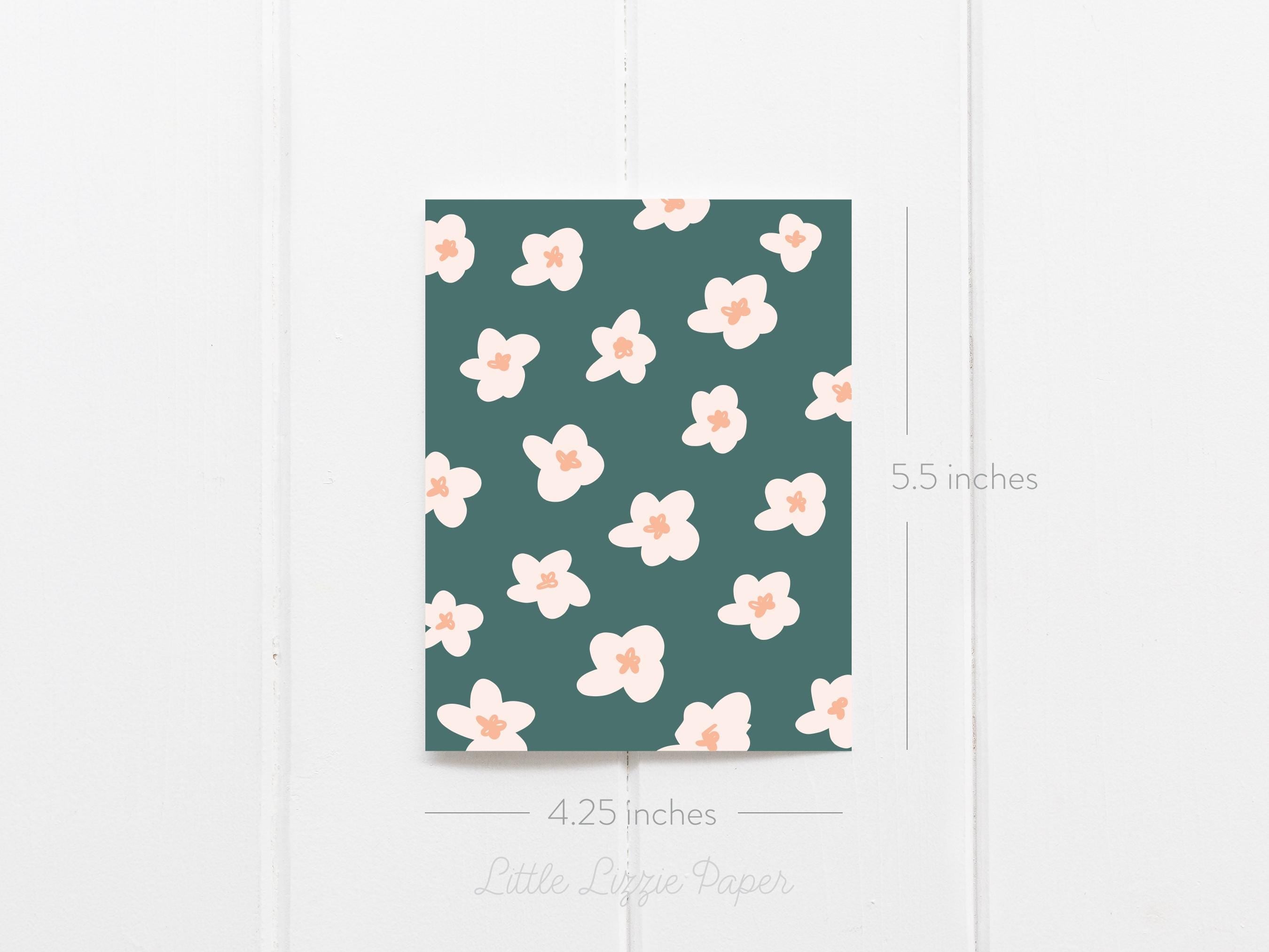 Floral Card Bundle – Set of 6 Folded 4.25 x 5.5 Greeting Cards – Blank Cards – Social Stationery