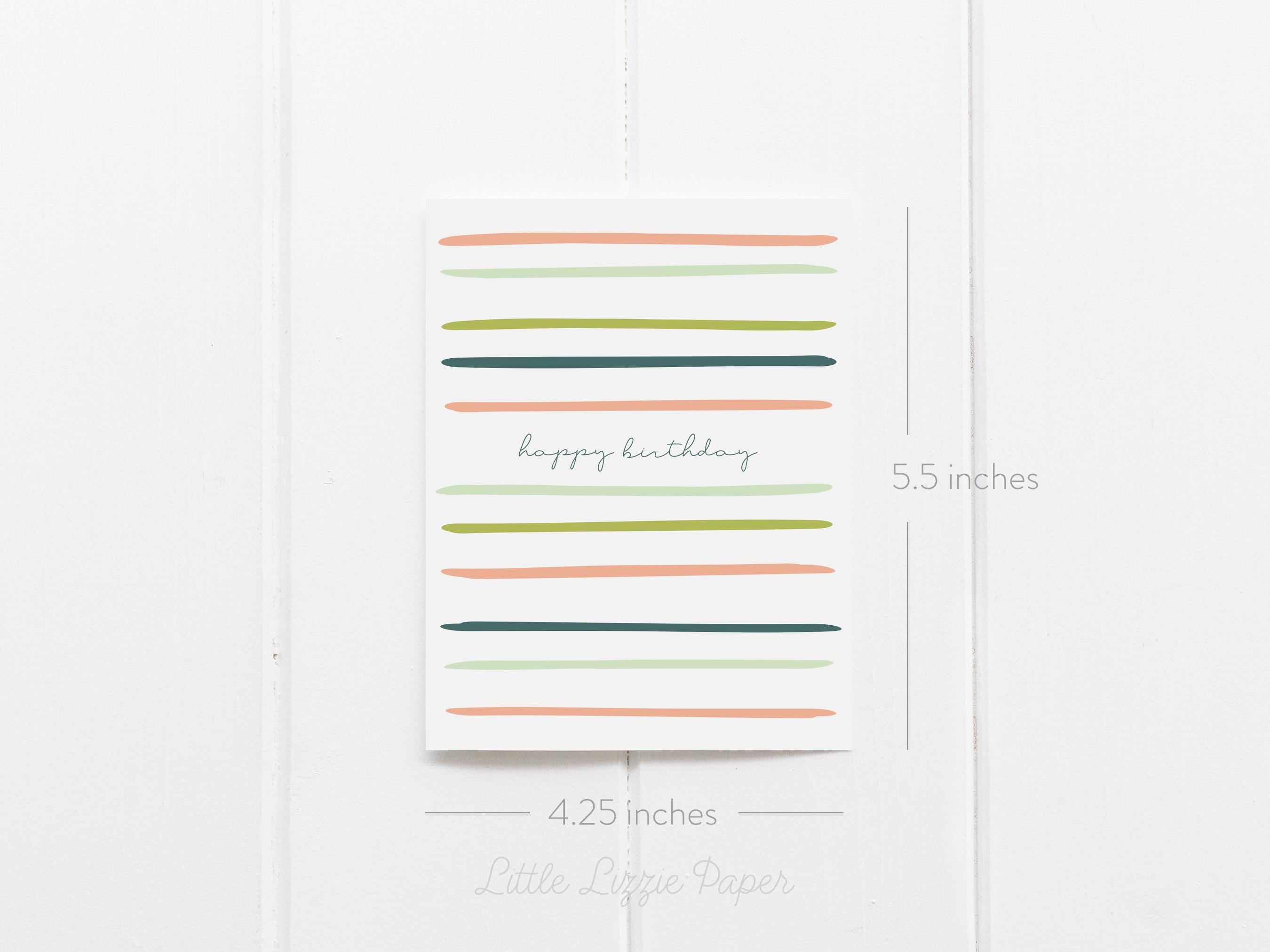 Birthday Card Bundle – Set of 6 Folded 4.25 x 5.5 Greeting Cards – Social Stationery