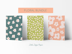 Floral Card Bundle – Set of 6 Folded 4.25 x 5.5 Greeting Cards – Blank Cards – Social Stationery