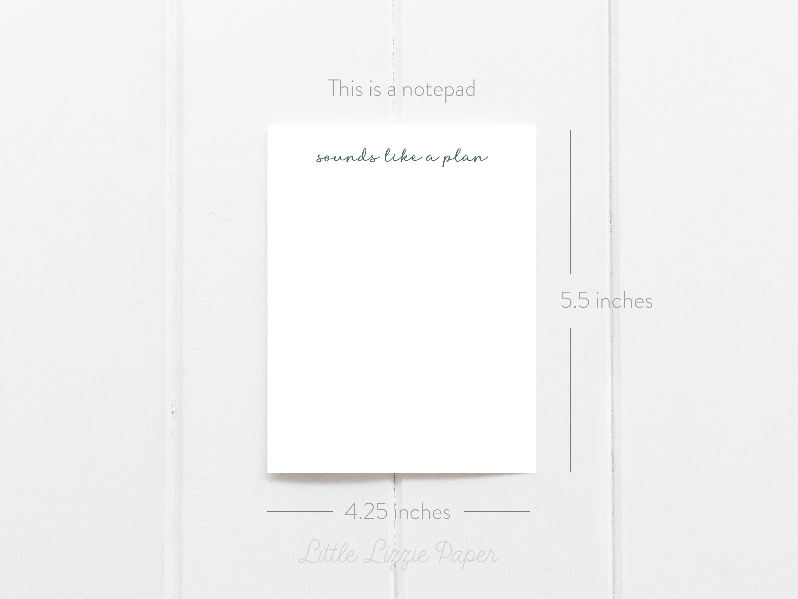 Notepad Bundle – Floral To Do and Sounds Like a Plan Notepads – 50-Sheet Tear-Off Notepads, 5.5 x 8.5 Notepad, 4.25 x 5.5 Notepad