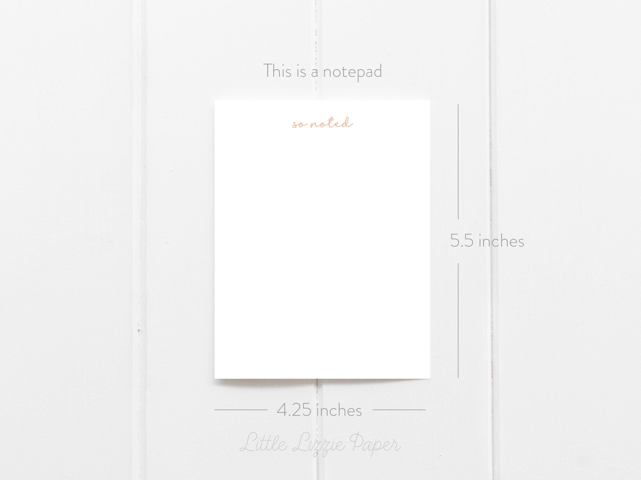 Notepad Bundle – Floral Notes and So Noted Notepads – 50-Sheet Tear-Off Notepads, 5.5 x 8.5 Notepad, 4.25 x 5.5 Notepad