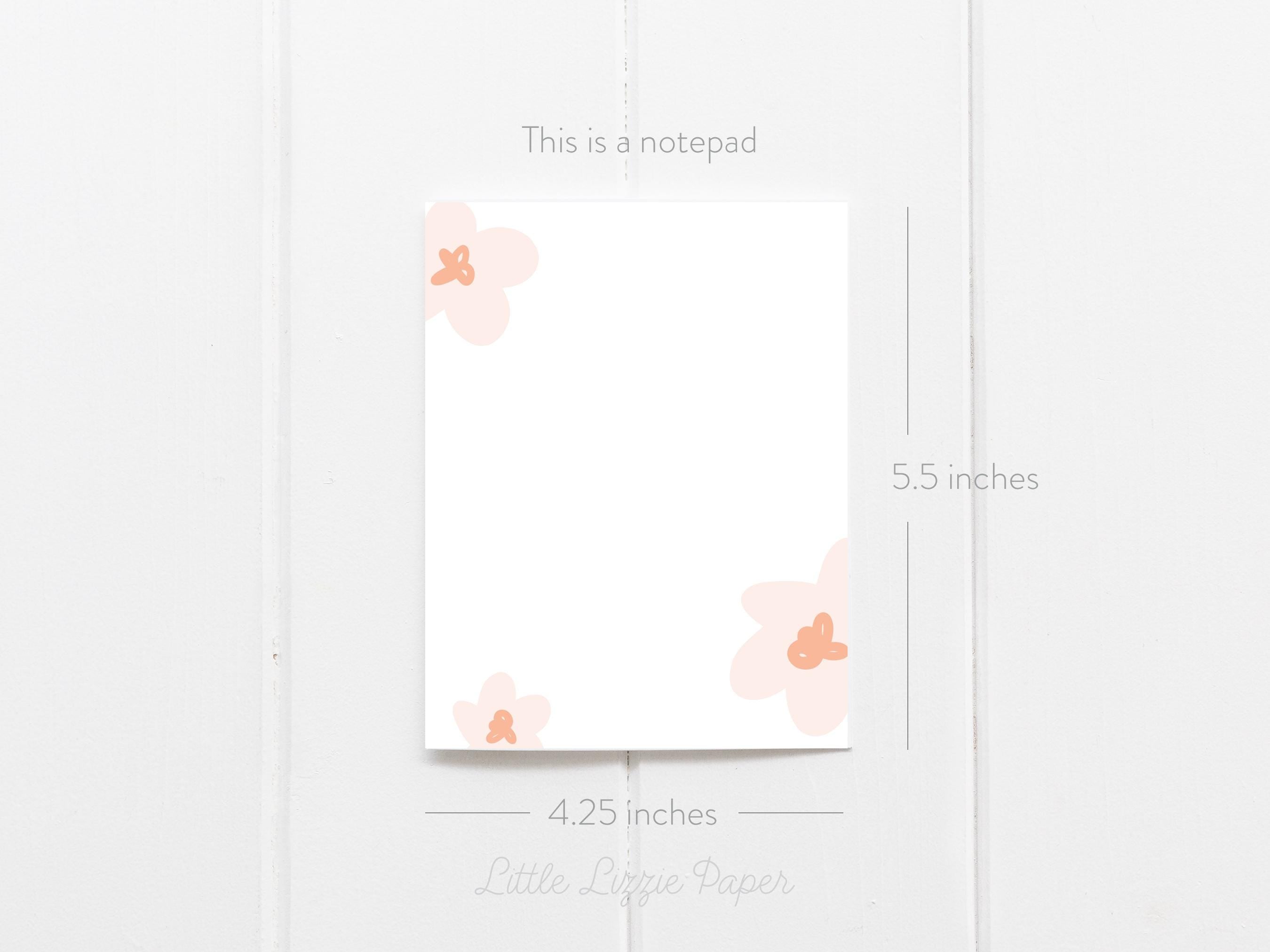 Notepad Bundle – White Floral To Do and Blush Floral Notepads – 50-Sheet Tear-Off Notepads, 5.5 x 8.5 Notepad, 4.25 x 5.5 Notepad