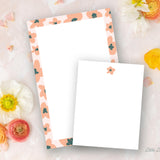 Notepad Bundle – Blush Floral and Flower Notepads – 50-Sheet Tear-Off Notepads, 5.5 x 8.5 Notepad, 4.25 x 5.5 Notepad