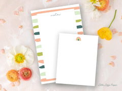Notepad Bundle – Colorful Frame and Rainbow Notepads – 50-Sheet Tear-Off Notepads, 5.5 x 8.5 Notepad, 4.25 x 5.5 Notepad