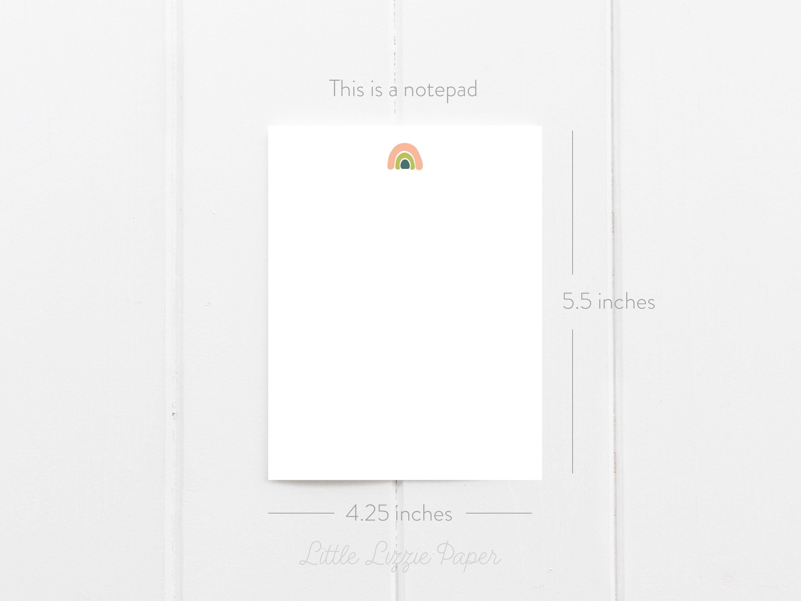 Notepad Bundle – Colorful Frame and Rainbow Notepads – 50-Sheet Tear-Off Notepads, 5.5 x 8.5 Notepad, 4.25 x 5.5 Notepad