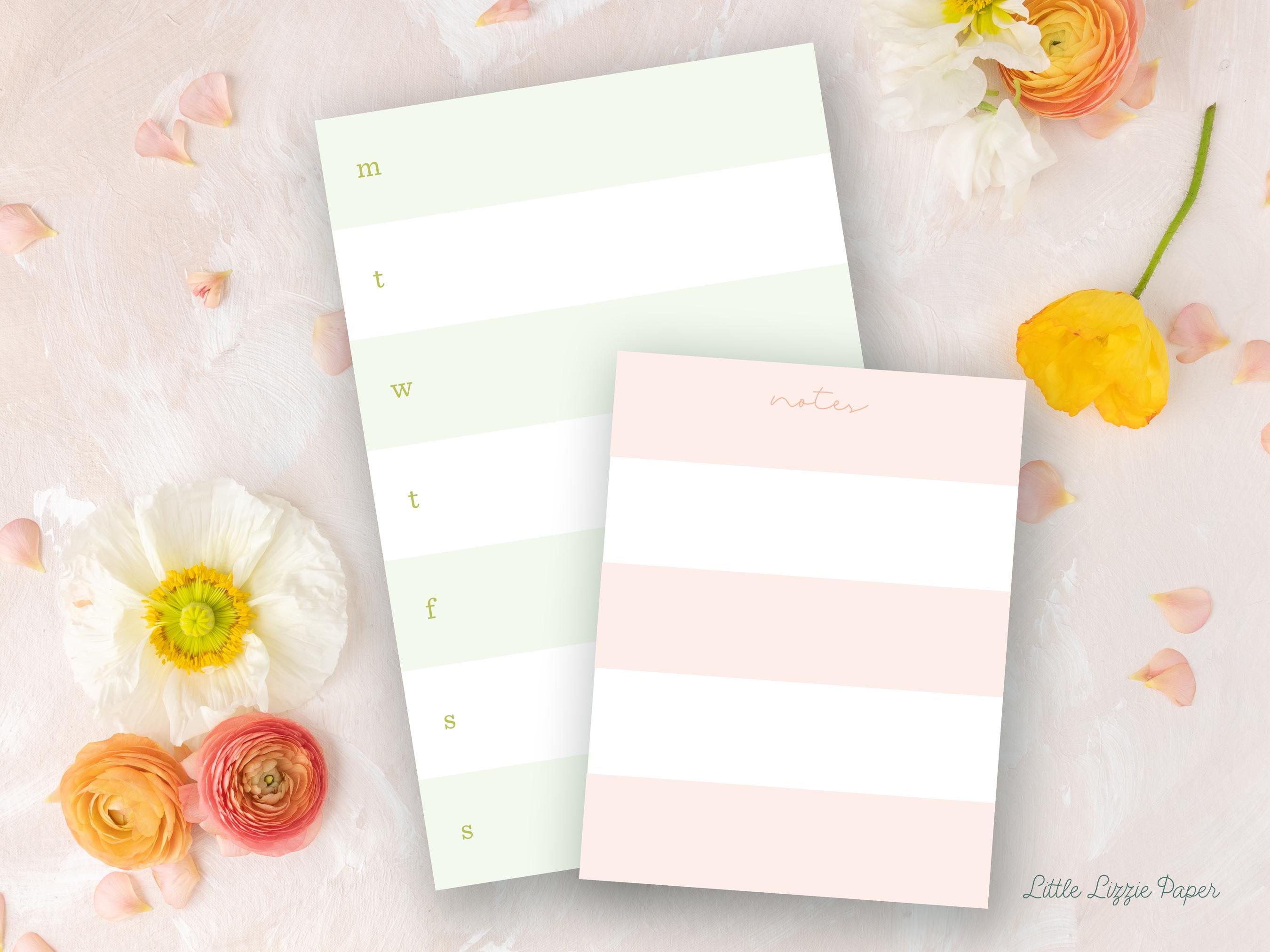 Notepad Bundle – Weekly Color Block and Notes Color Block Notepads – 50-Sheet Tear-Off Notepads, 5.5 x 8.5 Notepad, 4.25 x 5.5 Notepad
