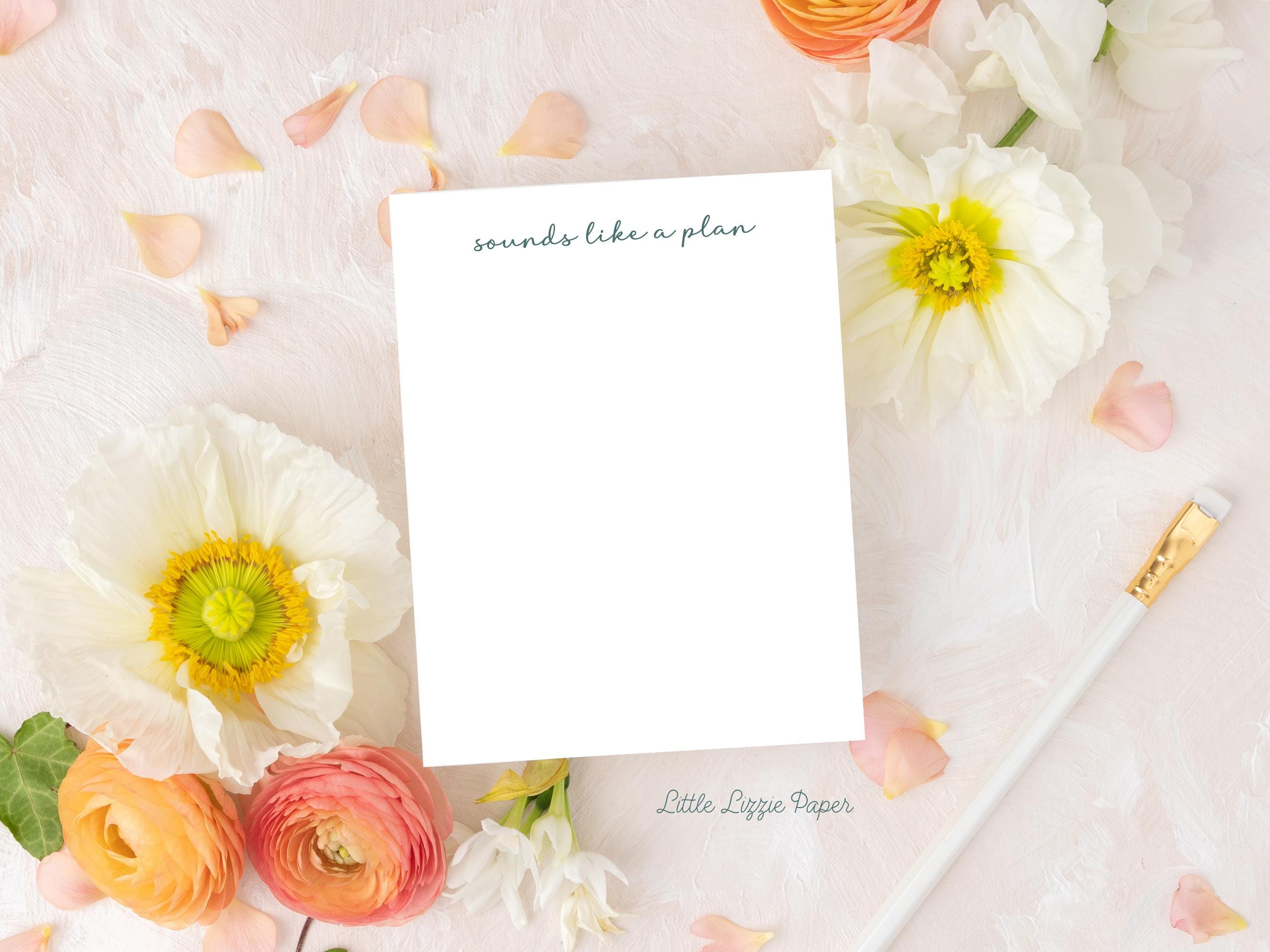 Notepad Bundle – Floral To Do and Sounds Like a Plan Notepads – 50-Sheet Tear-Off Notepads, 5.5 x 8.5 Notepad, 4.25 x 5.5 Notepad