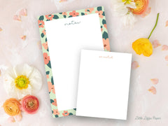 Notepad Bundle – Floral Notes and So Noted Notepads – 50-Sheet Tear-Off Notepads, 5.5 x 8.5 Notepad, 4.25 x 5.5 Notepad