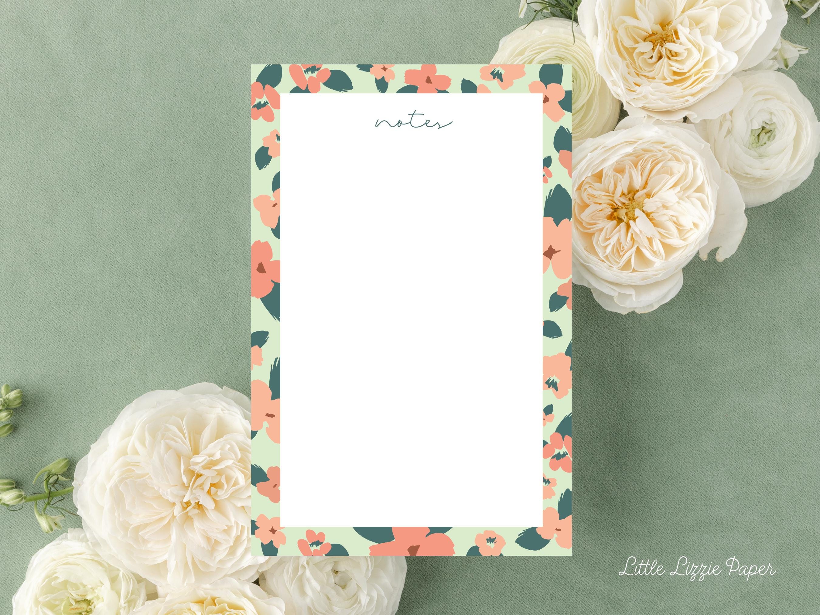 Notepad Bundle – Floral Notes and So Noted Notepads – 50-Sheet Tear-Off Notepads, 5.5 x 8.5 Notepad, 4.25 x 5.5 Notepad