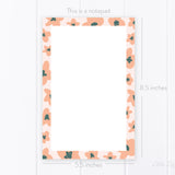 Notepad Bundle – Blush Floral and Flower Notepads – 50-Sheet Tear-Off Notepads, 5.5 x 8.5 Notepad, 4.25 x 5.5 Notepad