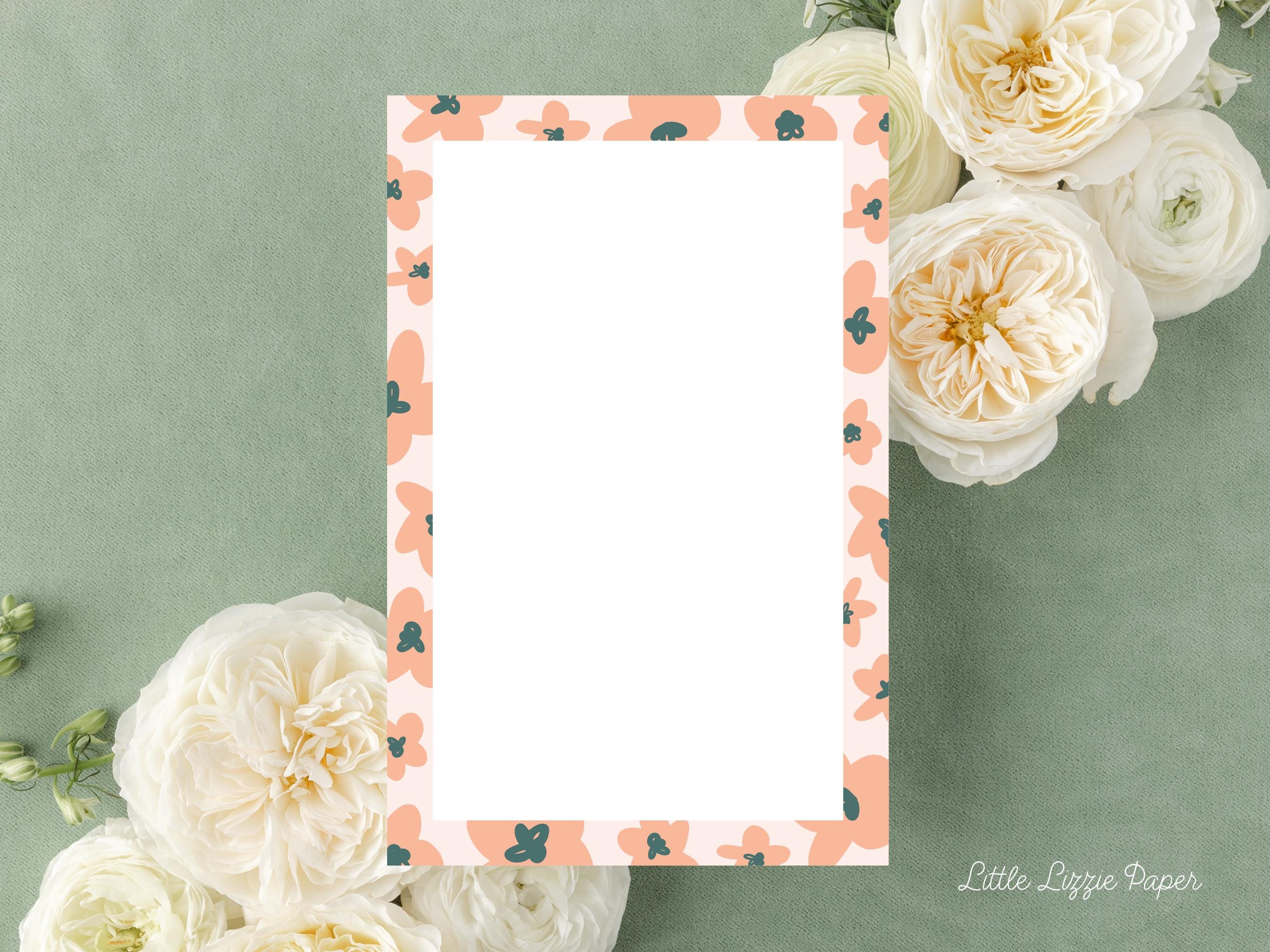 Notepad Bundle – Blush Floral and Flower Notepads – 50-Sheet Tear-Off Notepads, 5.5 x 8.5 Notepad, 4.25 x 5.5 Notepad