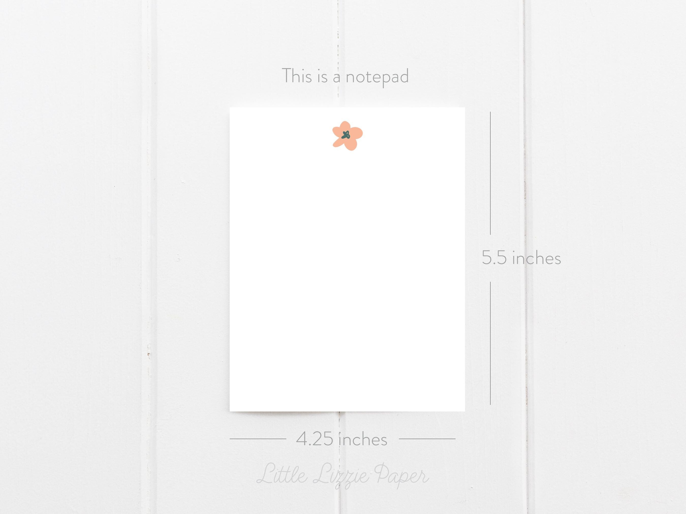 Notepad Bundle – Blush Floral and Flower Notepads – 50-Sheet Tear-Off Notepads, 5.5 x 8.5 Notepad, 4.25 x 5.5 Notepad