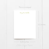 Notepad Bundle – Teal Floral and Hey, Hi, Hello Notepads – 50-Sheet Tear-Off Notepads, 5.5 x 8.5 Notepad, 4.25 x 5.5 Notepad