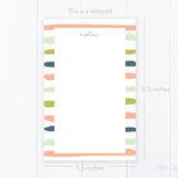Notepad Bundle – Colorful Frame and Rainbow Notepads – 50-Sheet Tear-Off Notepads, 5.5 x 8.5 Notepad, 4.25 x 5.5 Notepad