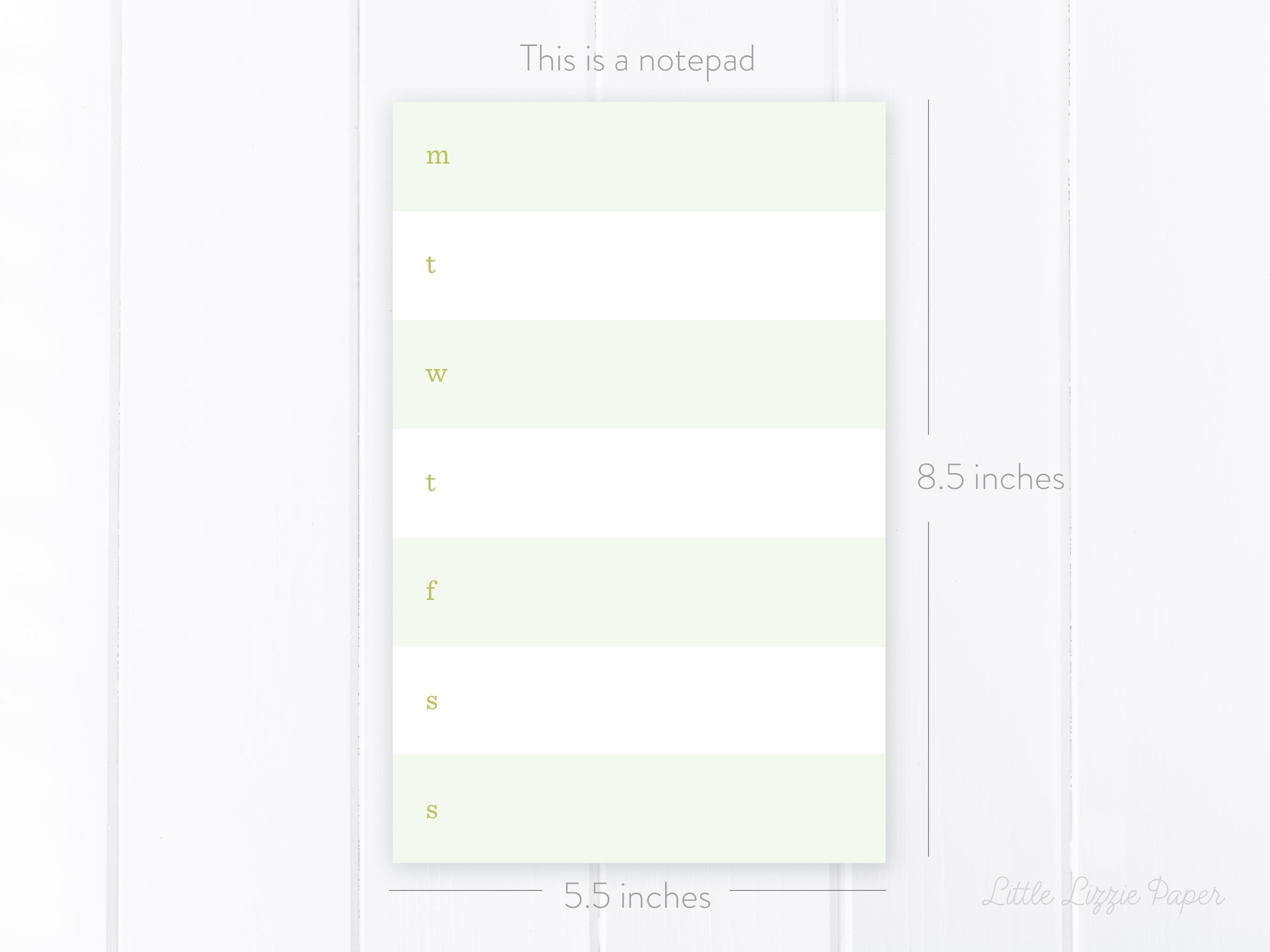 Notepad Bundle – Weekly Color Block and Notes Color Block Notepads – 50-Sheet Tear-Off Notepads, 5.5 x 8.5 Notepad, 4.25 x 5.5 Notepad