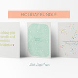 Holiday Card Bundle – Set of 6 Folded 4.25 x 5.5 Greeting Cards – Social Stationery