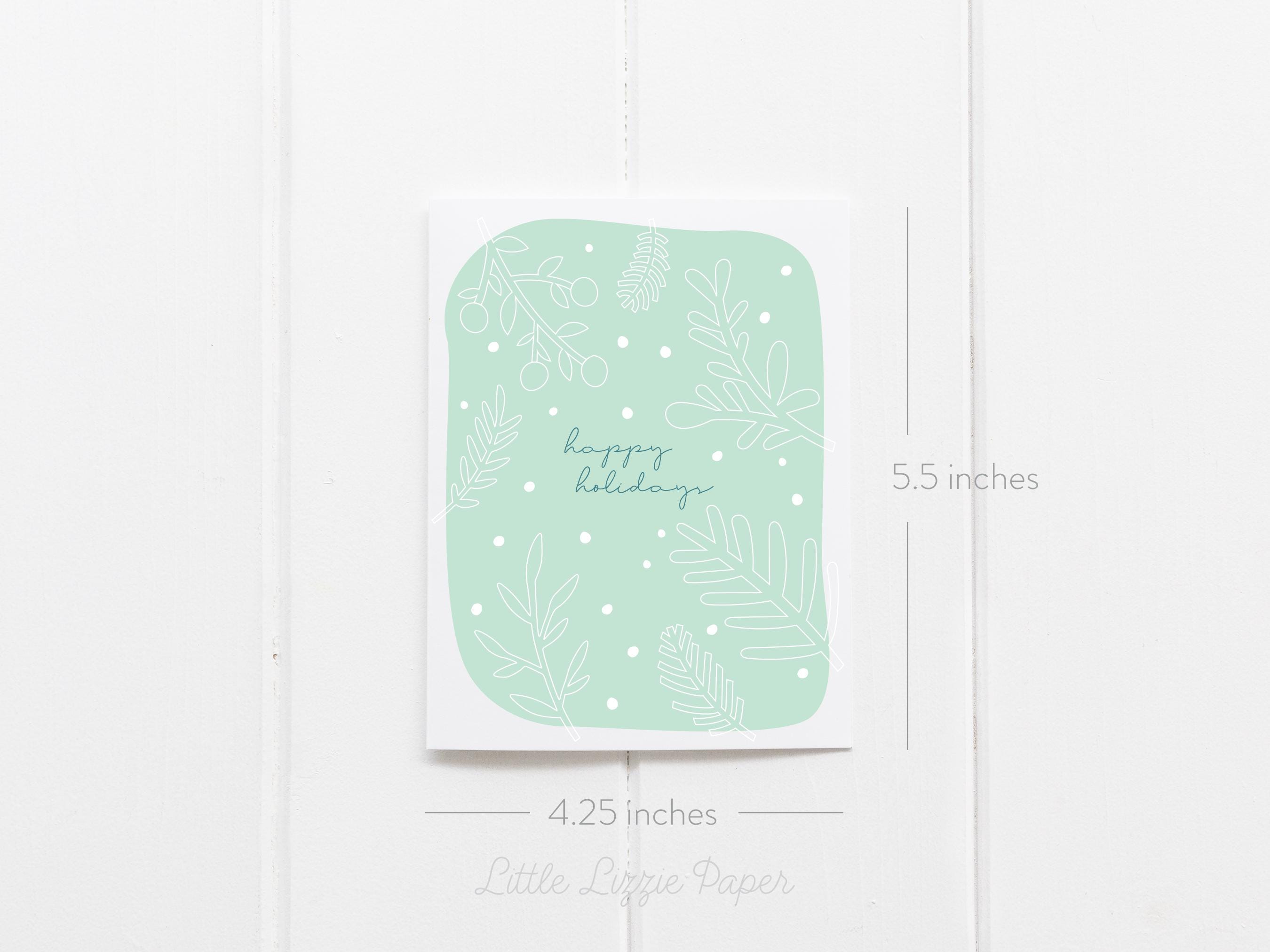 Holiday Card Bundle – Set of 6 Folded 4.25 x 5.5 Greeting Cards – Social Stationery