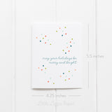 Holiday Card Bundle – Set of 6 Folded 4.25 x 5.5 Greeting Cards – Social Stationery