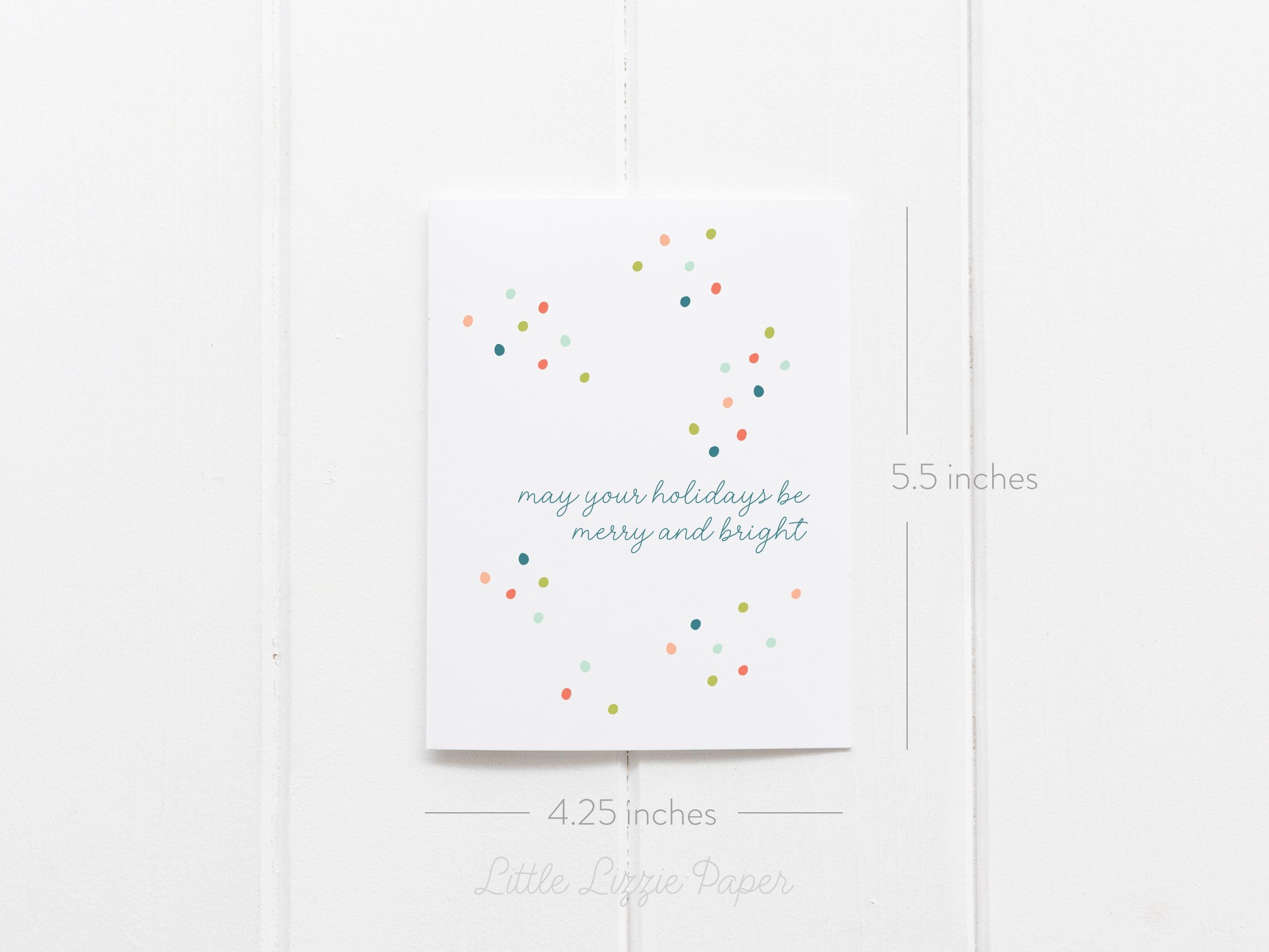 Holiday Card Bundle – Set of 6 Folded 4.25 x 5.5 Greeting Cards – Social Stationery