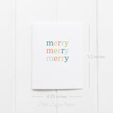 Holiday Card Bundle – Set of 6 Folded 4.25 x 5.5 Greeting Cards – Social Stationery