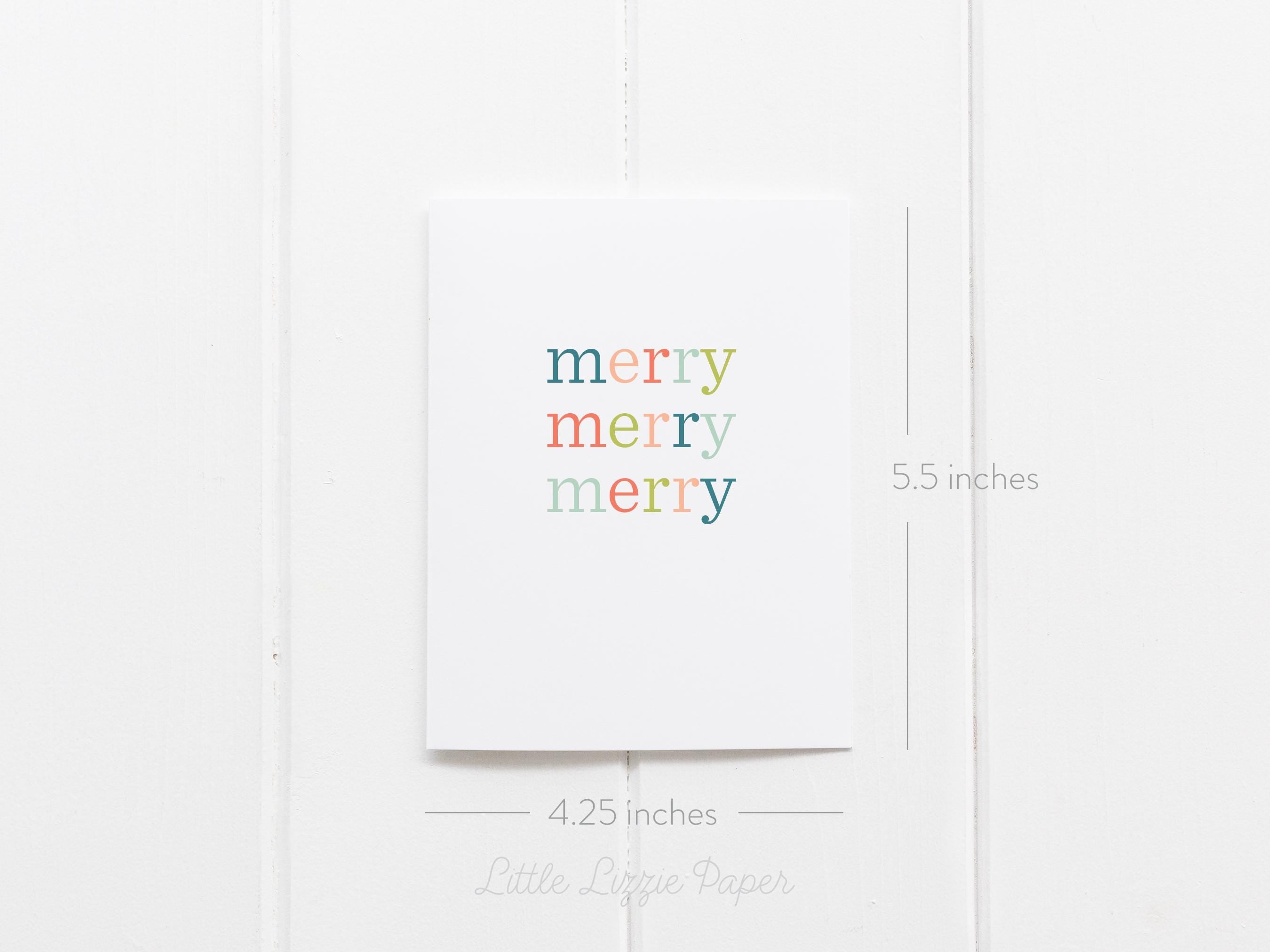 Holiday Card Bundle – Set of 6 Folded 4.25 x 5.5 Greeting Cards – Social Stationery