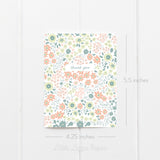 Thank You Flower Patch Card - Thank You Card – Floral Card – Folded 4.25 x 5.5 Greeting Card – Social Stationery