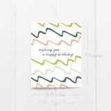 Wishing You A Happy Birthday Ribbon Card – Birthday Card – Friendship Card – Folded 4.25 x 5.5 Greeting Card – Social Stationery