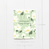Sending You Happy Thoughts Card – Encouragement Card – Folded 4.25 x 5.5 Greeting Card – Social Stationery