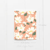Peach Daisy Card - Thank You Card – Birthday Card – Folded 4.25 x 5.5 Greeting Card – Social Stationery