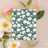 Teal Daisy Card - Thank You Card – Birthday Card – Folded 4.25 x 5.5 Greeting Card – Social Stationery